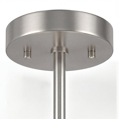 HOMCOM Semi Flush Mount Modern Crystal Chandelier Ceiling Light, Crystal Ceiling Light Fixture with E14 Base, Silver Tone