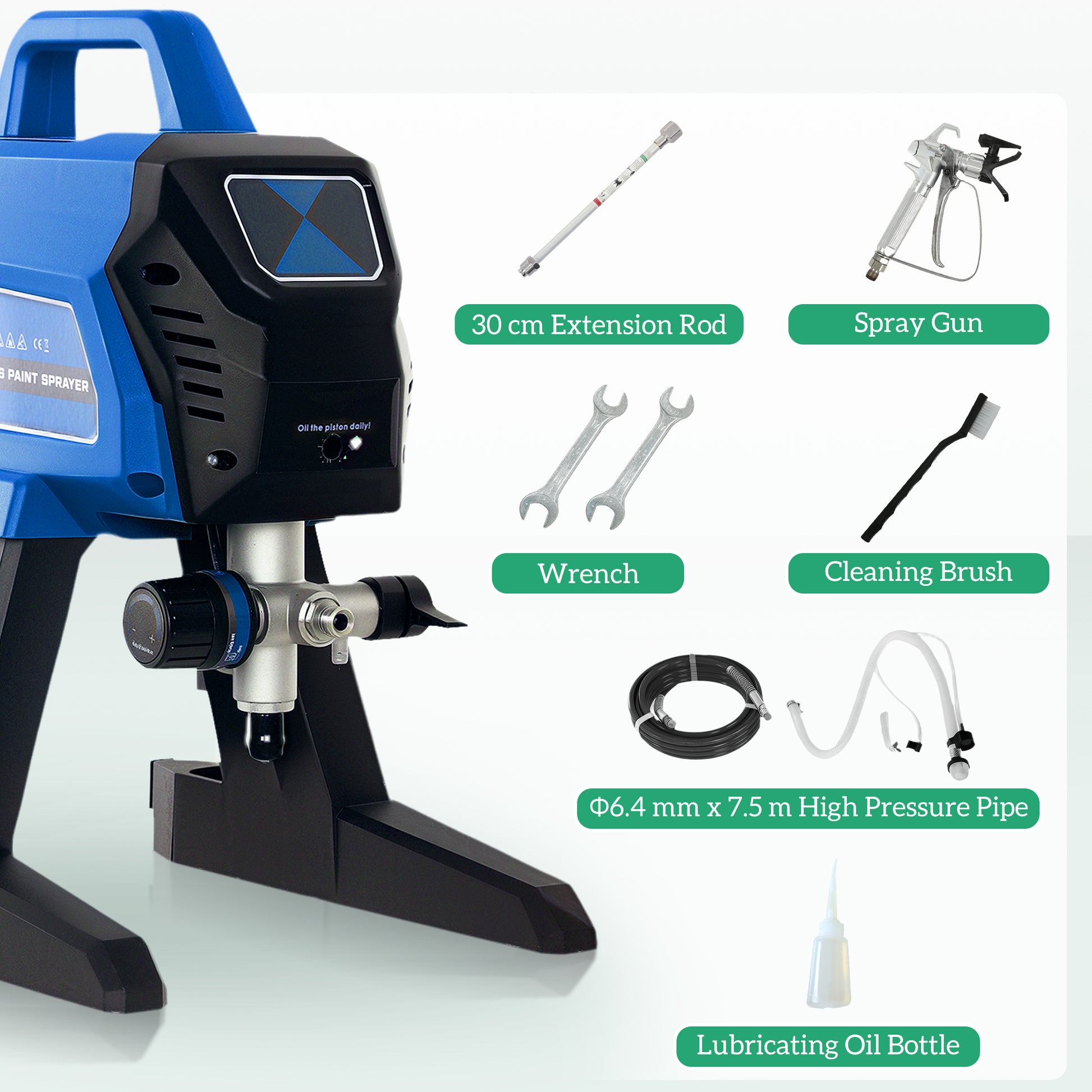 HOMCOM Airless Paint Sprayer, Thinning-Free Electric Paint Spray Gun for Walls, Fences & DIY Projects, Dark Blue-Airless Sprayers-ChewyGames-ChewyGames