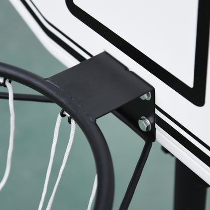 HOMCOM 94-123cm Adjustable Height Basketball Hoop and Stand