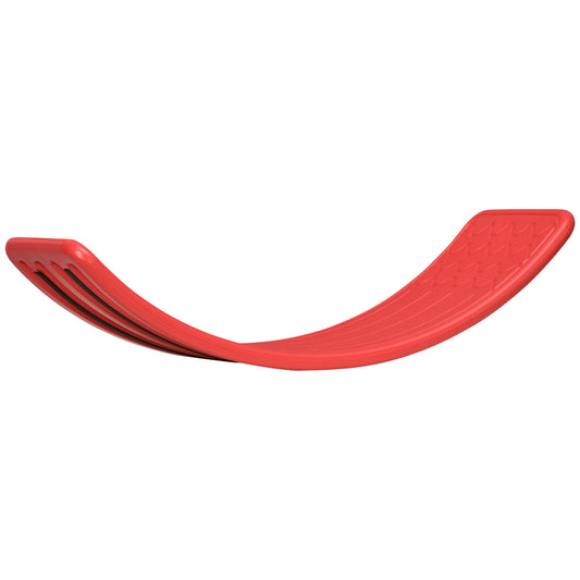 ZONEKIZ Balance Board Kids Wobble Board, Sensory Training Rocking Toy for Children, Nursery Toy, for Ages 3-6 Years, 82 x 27.5 x 19.5cm - Red