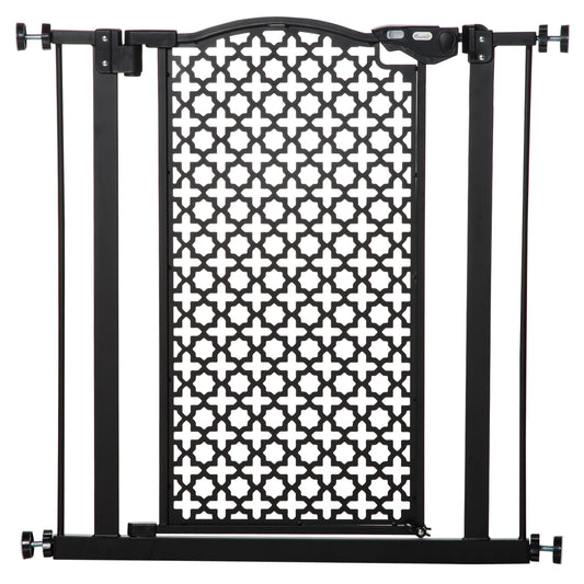 PawHut 74-80 cm Pressure Fit Safety Gate for Doorways and Staircases, Dog Gate, Pet Barrier for Hallways with Auto Close, Double Locking--ChewyGames-ChewyGames