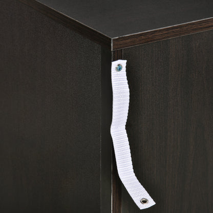 HOMCOM Three-Drawer Simple Bedside Table - Black