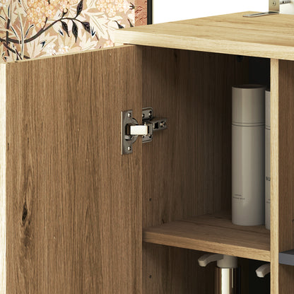 HOMCOM Multi-Storage Slim Bathroom Cabinet - Wood-Effect--ChewyGames-ChewyGames