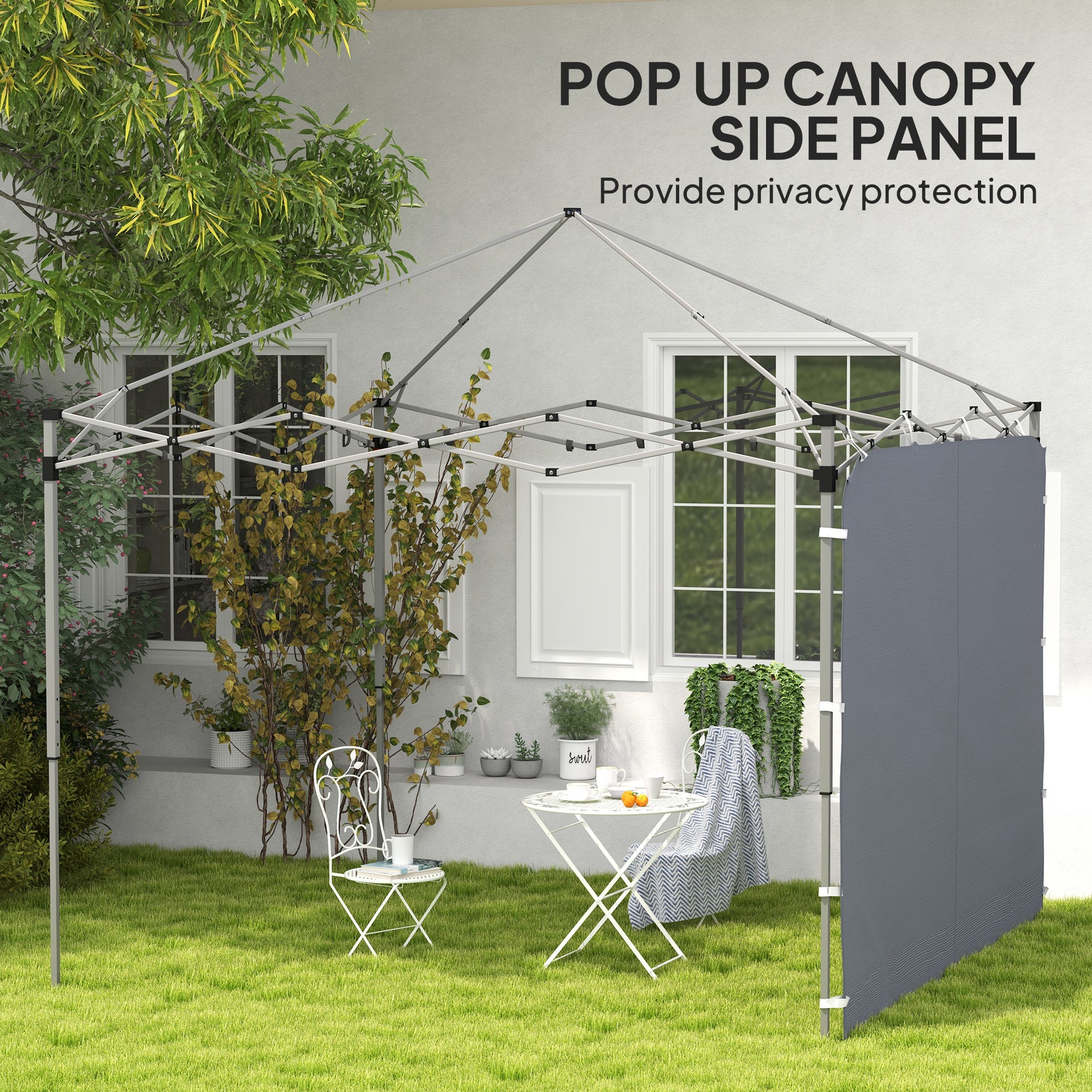 Outsunny 195 x 295cm Replacement Gazebo Sidewall - Grey--ChewyGames-ChewyGames
