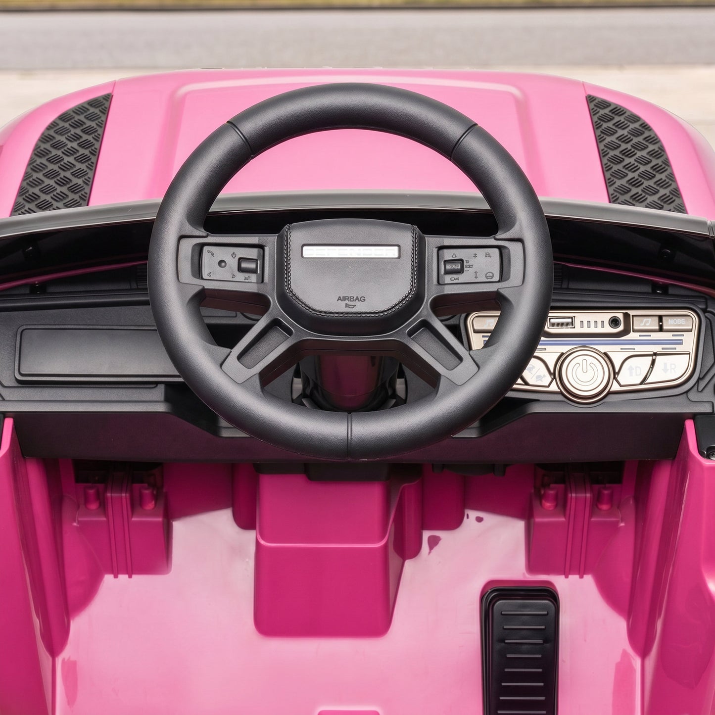 AIYAPLAY Land Rover Licensed 12V Kids Ride on Car with Remote, Suspension, Slow Start, 3 Speeds, Lights, Music, Horn, Pink