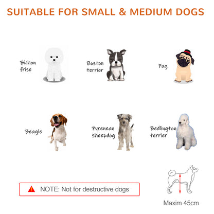 PawHut Freestanding Dog Gate, Foldable Pet Fence, Indoor Wood Barrier, Stair Gate with Support Feet, for Doorway, Hallway, Small and Medium Dogs, 69H x 104-180 cm, Blue-grey