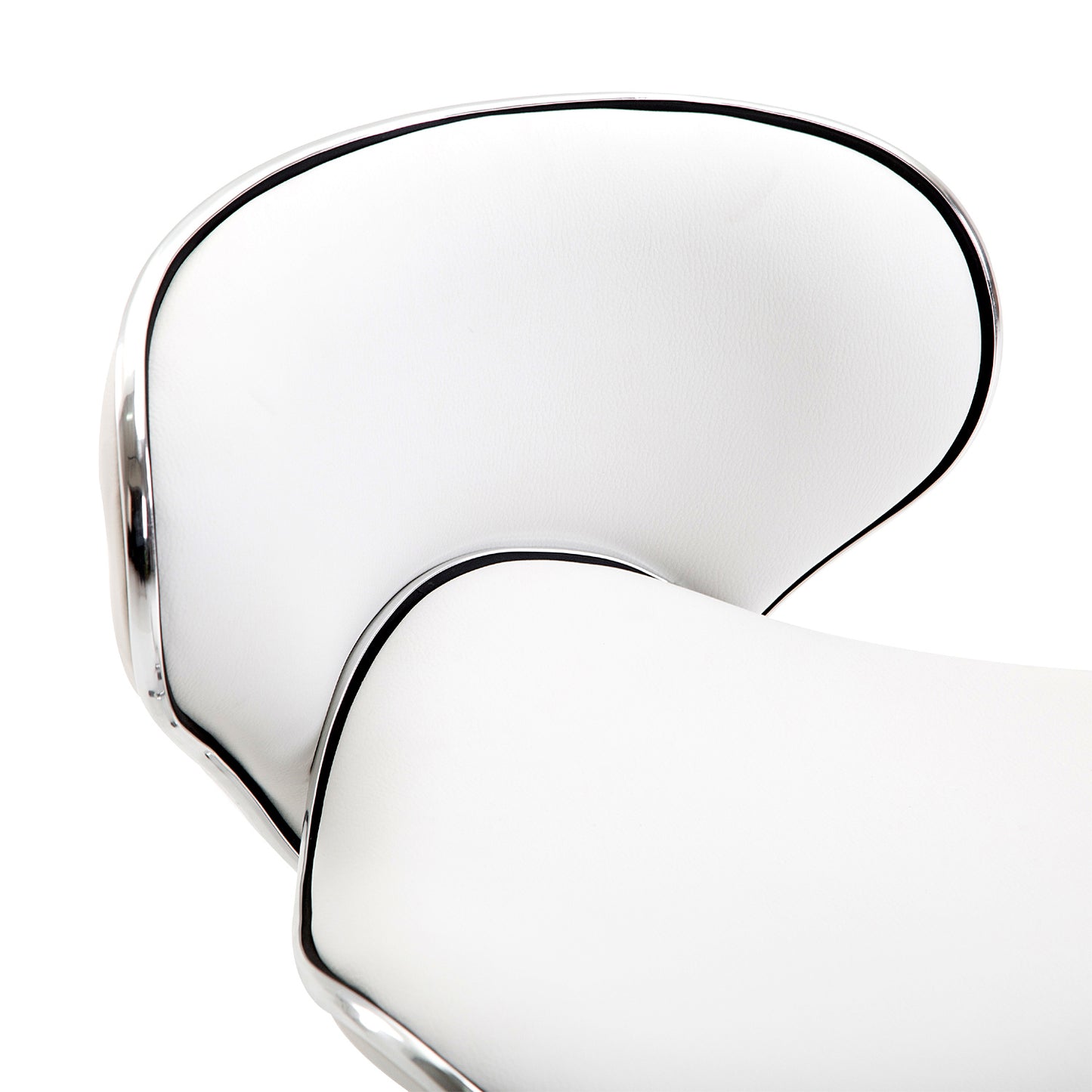 HOMCOM Adjustable Rolling Swivel Beauty Salon Chair, Stool for Spa, Technician - White