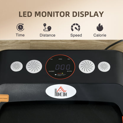 HOMCOM Foldable Walking Treadmill, with LED Display and Wheels, for Home, Office, Gym, Red--ChewyGames-ChewyGames