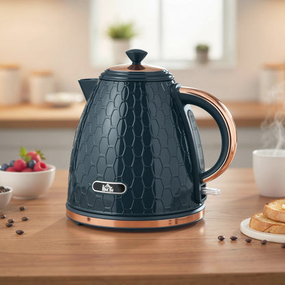 HOMCOM 3000W Rapid Boil Honeycomb Kettle - Dark Blue--ChewyGames-ChewyGames