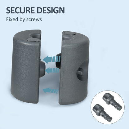 Outsunny HDPE Tent Weights Set of 4, Canopy Weights, Fill with Water or Sand, 48KG