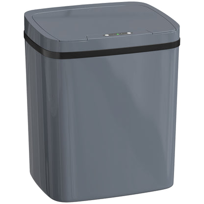 HOMCOM 15L Sensor Bin, Automatic Touchless Kitchen Bin, Easy Clean, Battery Operated for Home Office, Bedroom, Bathroom, Grey--ChewyGames-ChewyGames