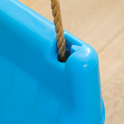 Outsunny 3 in 1 Detachable Kids Swing Seat with Seatbelt, Adjustable Rope for Indoor, Outdoor, Light Blue