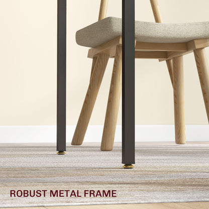 HOMCOM Four-Person Drop Leaf Dining Table - Grey