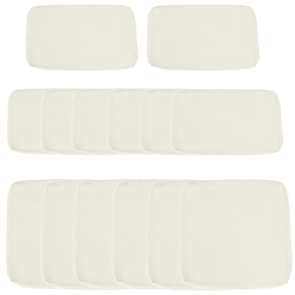 Outsunny Replacement Cushion Covers for Garden Sofa Set, Garden Rattan Sofa Cushion Polyester Cover Replacement Outdoor - No Cushion Included, Cream