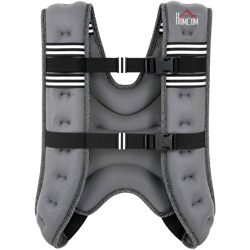 HOMCOM 8KG Weighted Vest, Running Weight Vest with Adjustable Strap, Convenient Pocket and Reflective Strips for Men and Women