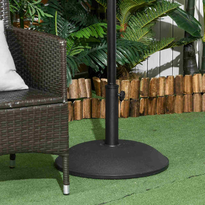 Outsunny Heavy Duty Cement Parasol Base 20kg Round Patio Umbrella Stand Garden Outdoor Shade Holder for Dia. 35mm/38mm/48mm Poles--ChewyGames-ChewyGames