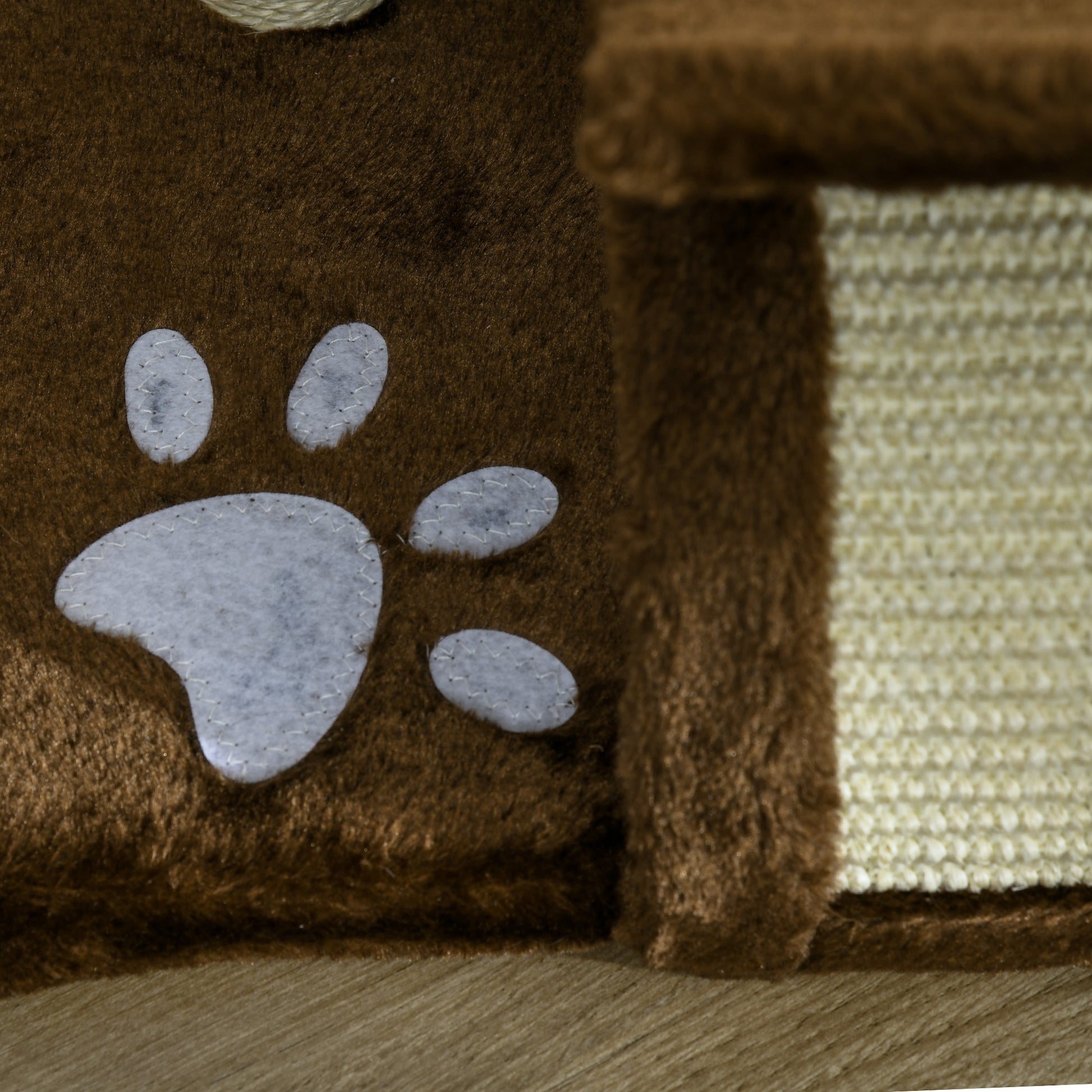 PawHut Cat Tree, Cat Tower for Kittens with Rotatable Top Bar, Sisal Scratching Post, Tunnel, Dangling Balls - Brown--ChewyGames-ChewyGames