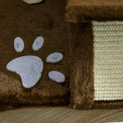 PawHut Cat Tree, Cat Tower for Kittens with Rotatable Top Bar, Sisal Scratching Post, Tunnel, Dangling Balls - Brown--ChewyGames-ChewyGames