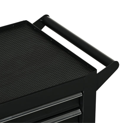 DURHAND 7-Drawer Tool Box on Wheels, Lockable Tool Cabinet with EVA Pat & Ball Bearing, Matte Black--ChewyGames-ChewyGames