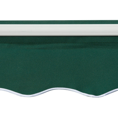 Outsunny Awning Canopy Manual Retractable Porch Sun Shade Shelter 3 x 2m Green