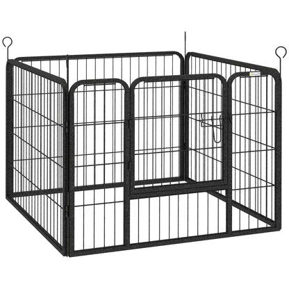 PawHut Heavy Duty Dog Playpen, 4 Panel Puppy Pen, Foldable Dog Kennel Both Indoor Outdoor Use Collapsible Design 82L x 82W x 60H (cm)