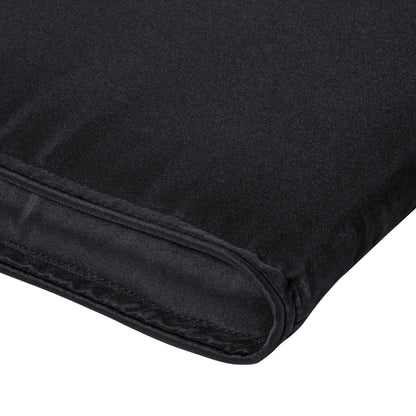 Outsunny Garden Sun Lounger Cushion Replacement Soft Sunbed Reclining Chair Relaxer Pad with Pillow, Cushion ONLY - Black