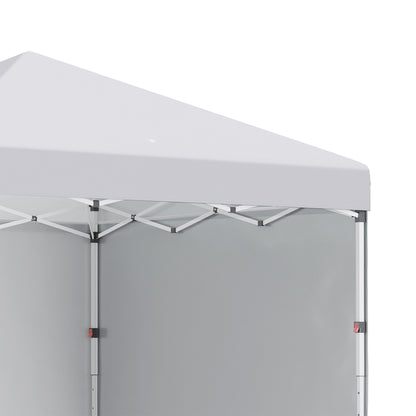 Outsunny 3 x 3 (M) Pop Up Gazebo, UPF 30+ with 2 Sidewalls, Leg Weight Bags and Wheeled Bag, Height Adjustable Party Tent Event Shelter for Garden, Patio, White