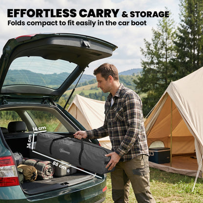 Outsunny Camping Windbreak Pop Up Windbreaker Blocker with Ropes Pegs for Beach Caravan Outdoor 480 x 120 cm