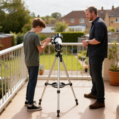 Outsunny Astronomy Telescope for Adults and Beginners with 70 mm Aperture, Carry Bag, White