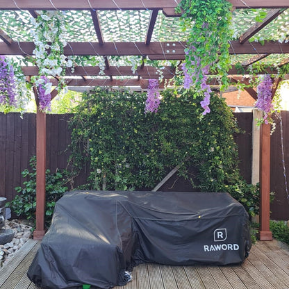 Outsunny 3.3 x 3.3 m Wooden Pergola Kit, Graden Pergola Gazebo Grape Trellis with Stable Structure for Climbing Vines, Flowers