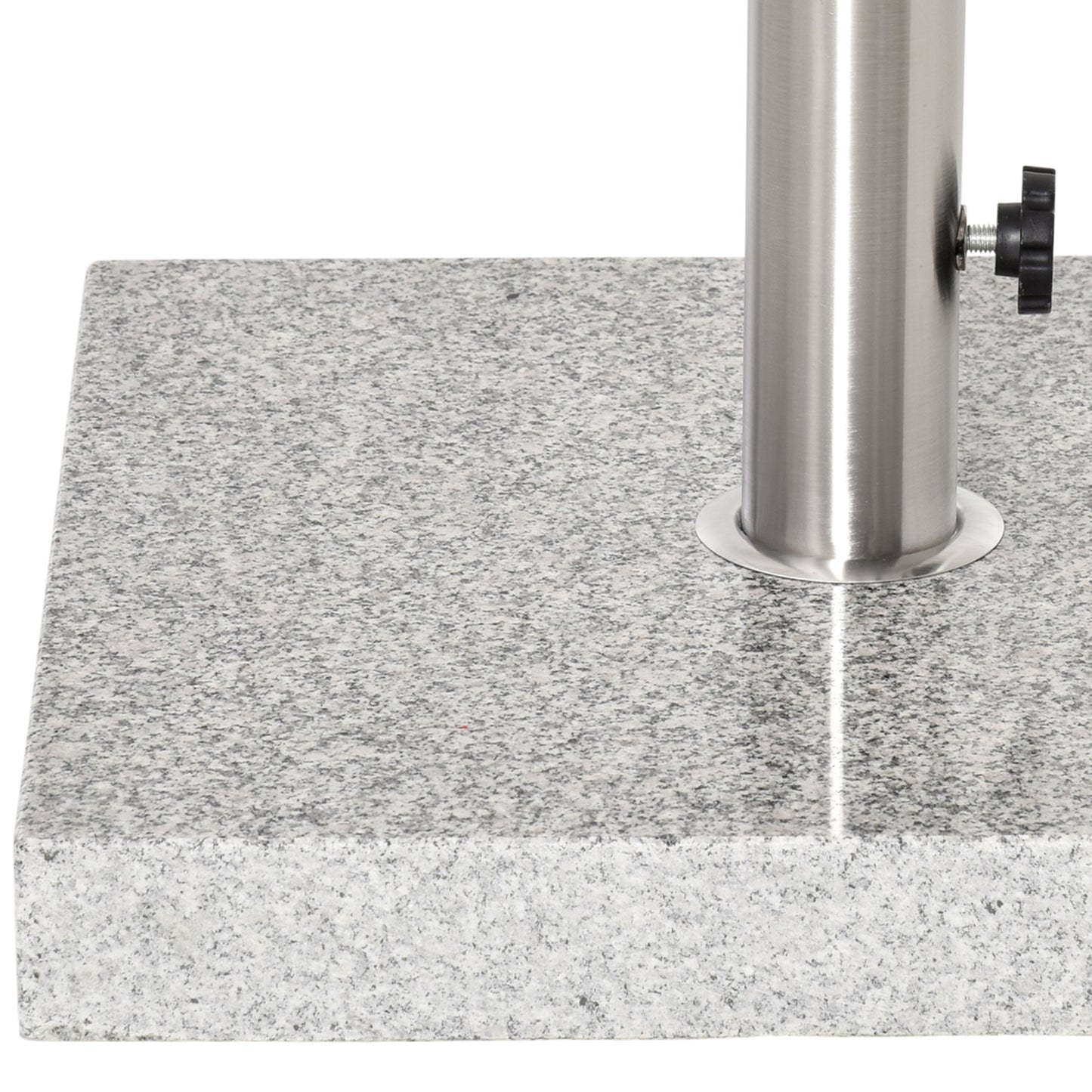 Outsunny 25kg Garden Umbrella Base Durable Parasol Holder Patio Furniture Outdoor Sunshade Marble Stand