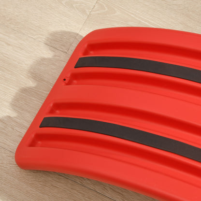 ZONEKIZ Balance Board Kids Wobble Board, Sensory Training Rocking Toy for Children, Nursery Toy, for Ages 3-6 Years, 82 x 27.5 x 19.5cm - Red