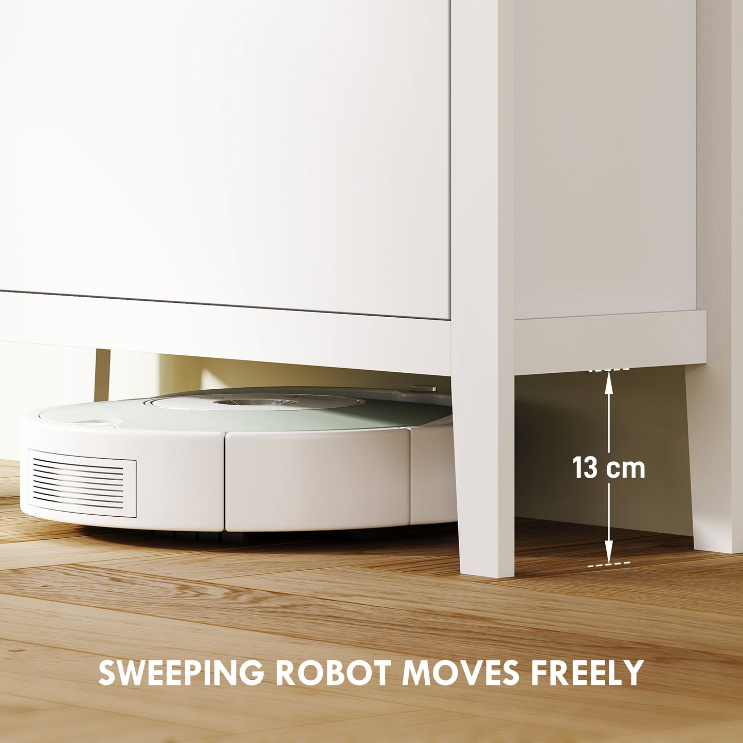 HOMCOM Modern Three-Drawer Shoe Cabinet - White