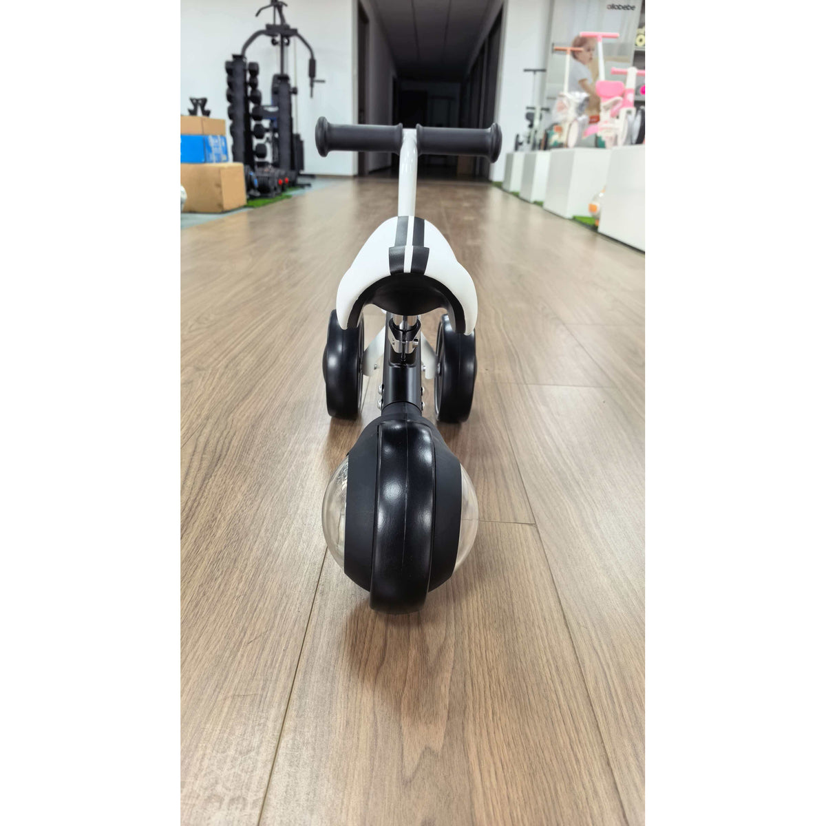 AIYAPLAY Balance Bike for Kids 1-2 Years, Toddler Bike with Adjustable Seat and Lighting Rear Wheels for Boys and Girls, Black