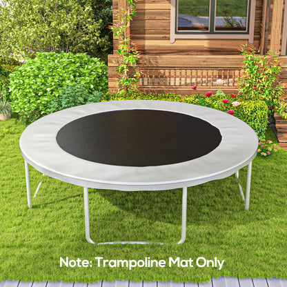 SPORTNOW Replacement Trampoline Mat with Spring Pull Tool, 72 V-Hooks, for 12ft Trampoline using 14cm Springs, Black