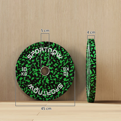 SPORTNOW Olympic Weight Plates with 5cm Holes, for Weight Lifting, 2 x 10kg--ChewyGames-ChewyGames