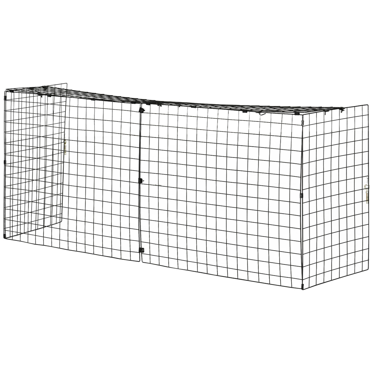 HOMCOM Extendable Fire Guard Screen, Freestanding Fire Screen Spark Guard, Folding Fireplace Cover, Wire Mesh, Child & Pet Safety Barrier for Fireplaces, 81.5-160cm, Black