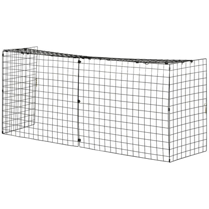 HOMCOM Extendable Fire Guard Screen, Freestanding Fire Screen Spark Guard, Folding Fireplace Cover, Wire Mesh, Child & Pet Safety Barrier for Fireplaces, 81.5-160cm, Black