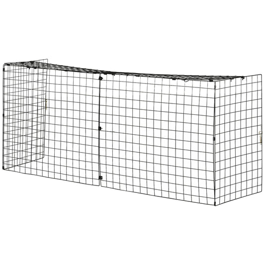 HOMCOM Extendable Fire Guard Screen, Freestanding Fire Screen Spark Guard, Folding Fireplace Cover, Wire Mesh, Child & Pet Safety Barrier for Fireplaces, 81.5-160cm, Black