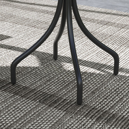 Outsunny Φ66cm Galvanised Steel Garden Table - Grey