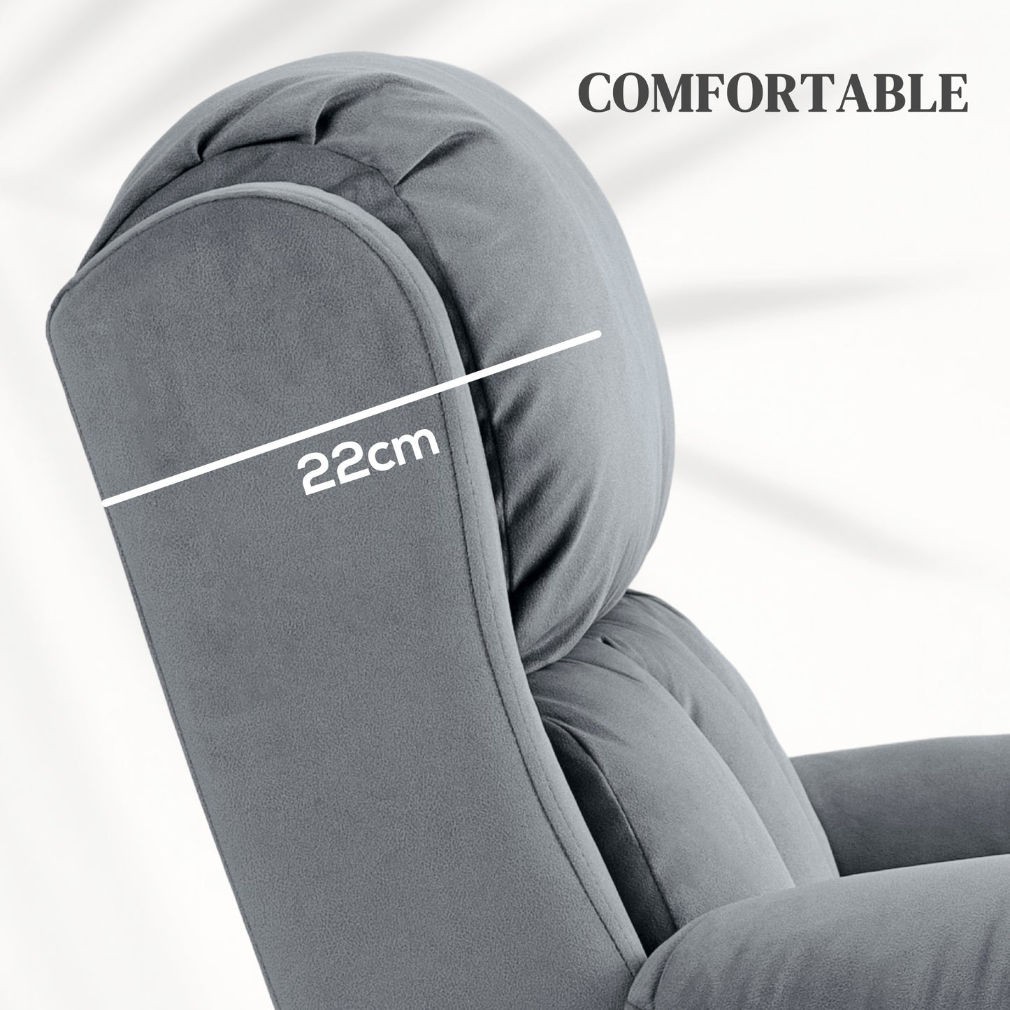 HOMCOM Eight-Point Massage Lift Chair, with Remote - Grey