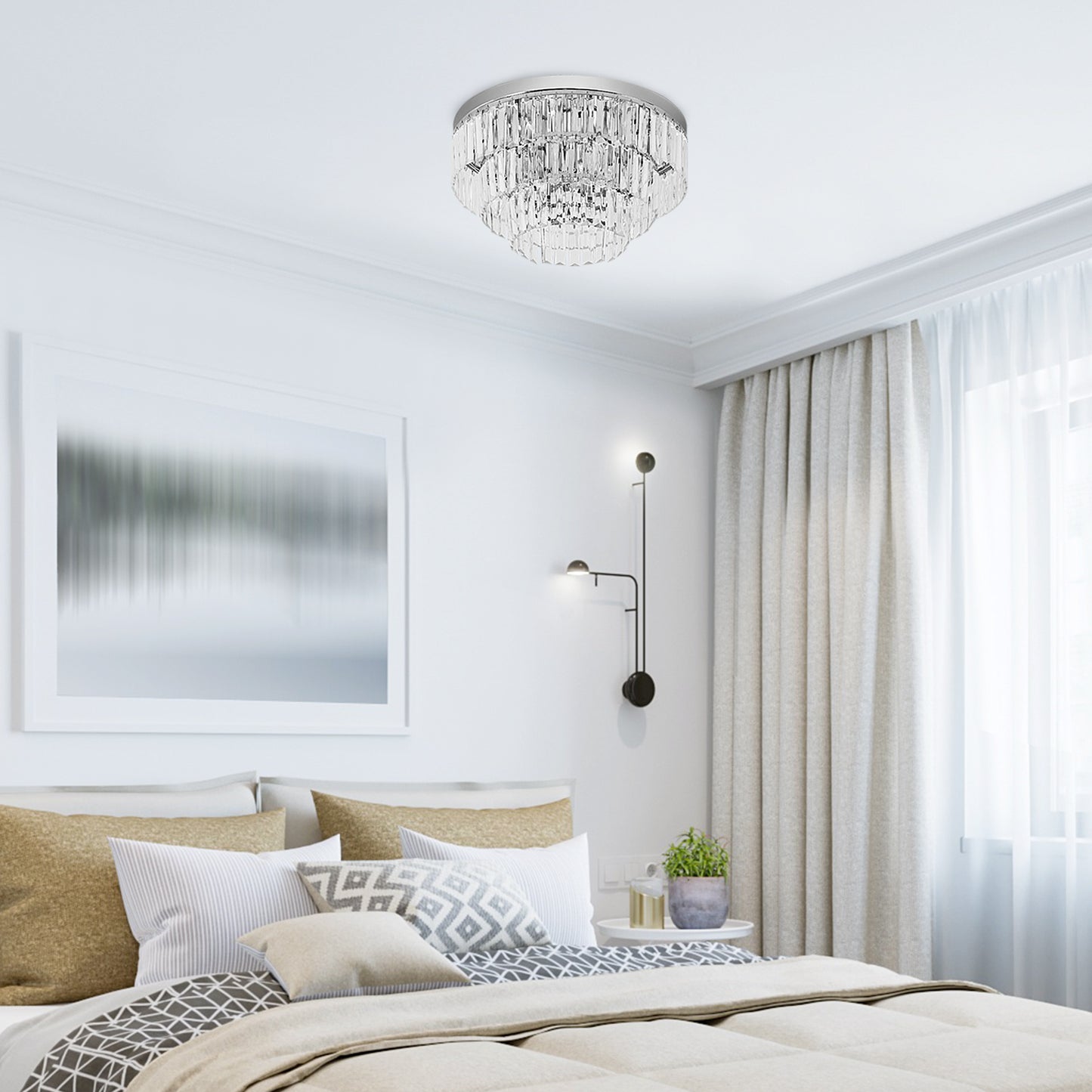 HOMCOM 112 Crystallite Ceiling Chandelier