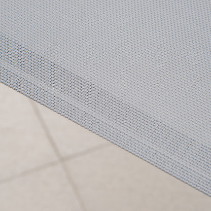 Outsunny Set of Four Stackable Mesh Seat Chairs - Dark Grey