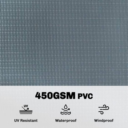 Outsunny 2Pcs Privacy Garden Screen Fence, UV Resistant Waterproof Windbreak Fencing, 70mx19cm, Grey