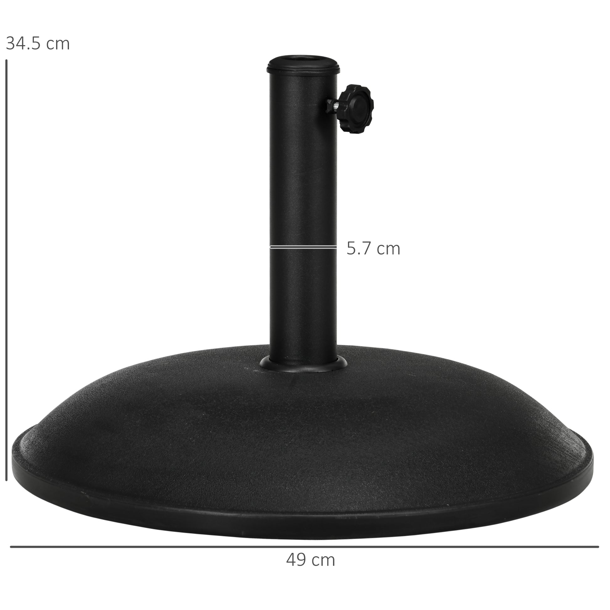 Outsunny Heavy Duty Cement Parasol Base 20kg Round Patio Umbrella Stand Garden Outdoor Shade Holder for Dia. 35mm/38mm/48mm Poles--ChewyGames-ChewyGames