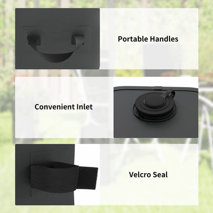 Outsunny Set of 4 Heavy Duty Gazebo Weights Bags, 500D Sand Weights with Carry Handles for Garden Marquee, Parasol, Black