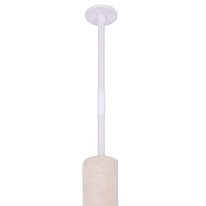 PawHut Floor to Ceiling Cat Tree 230-260cm Height Adjustable, 5-Tier Cat Tower with Scratching Posts, Hammock, Perches, Climbing Activity Centre for Indoor Kittens Playing and Relaxing, Beige