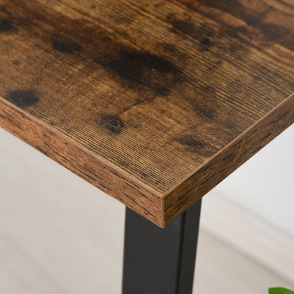 HOMCOM Industrial Writing Desk With Metal Legs, 100 x 58 x 74.5cm, Rustic Brown and Black