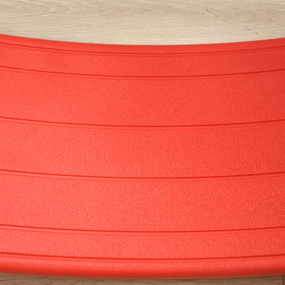 ZONEKIZ Balance Board Kids Wobble Board, Sensory Training Rocking Toy for Children, Nursery Toy, for Ages 3-6 Years, 82 x 27.5 x 19.5cm - Red
