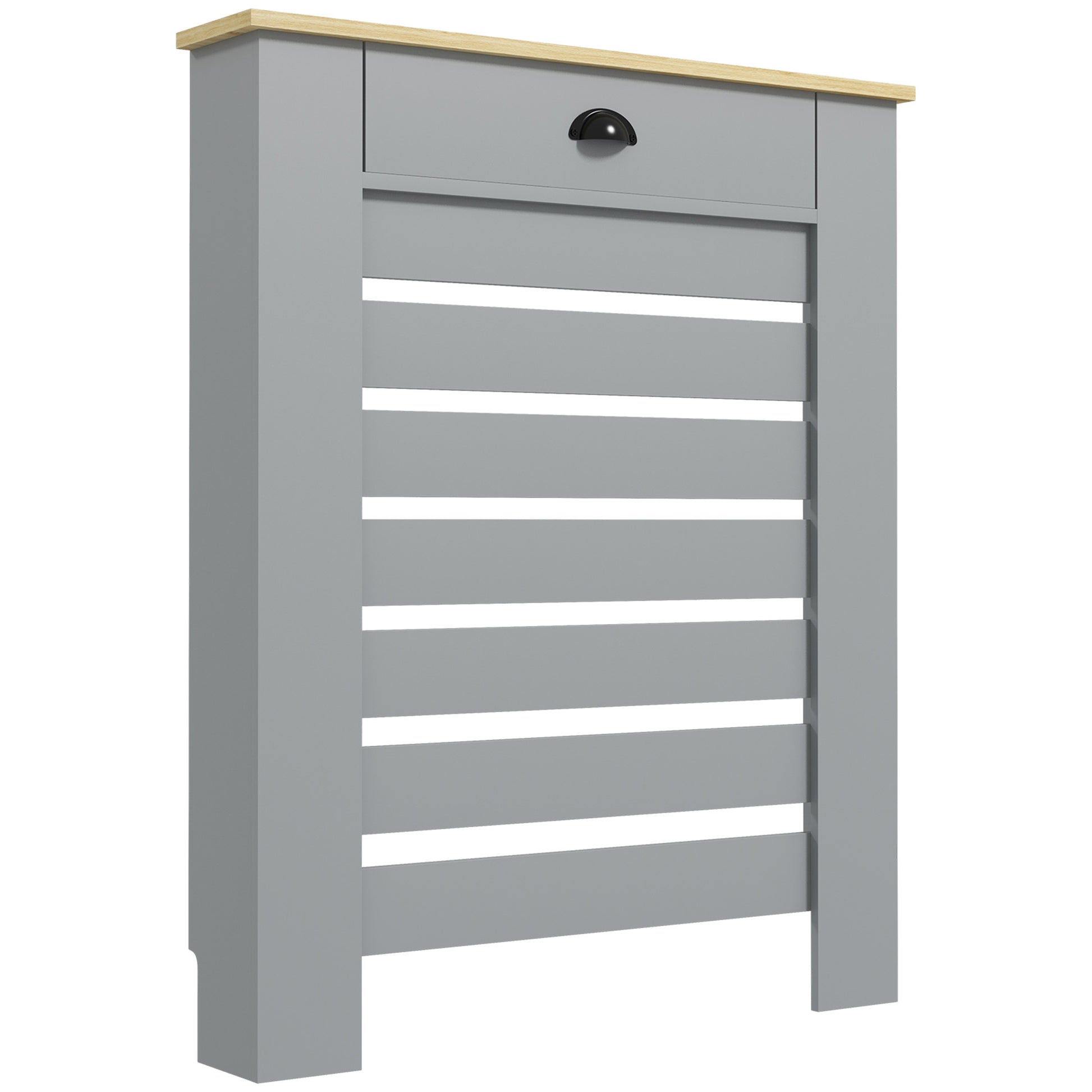 HOMCOM 95.5H x 78Wcm Radiator Cover, with Drawer - Grey--ChewyGames-ChewyGames